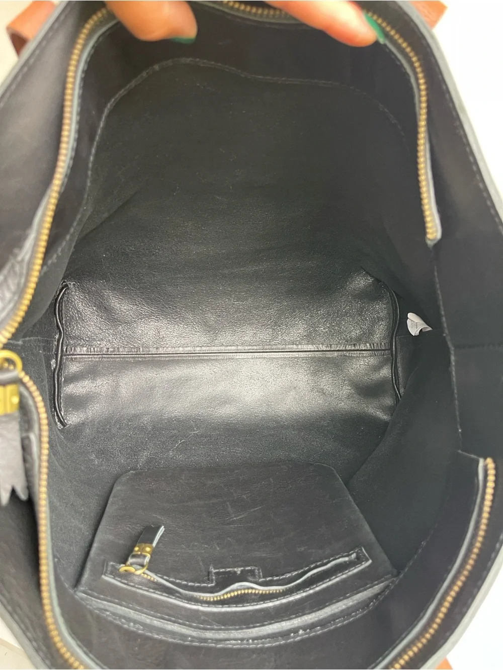 Madewell Top Zip Leather Tote Bag